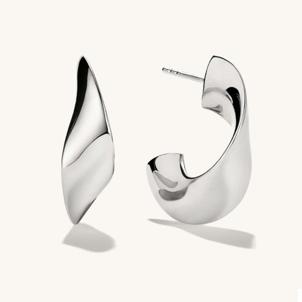 Mejuri Wave hoops - sterling silver